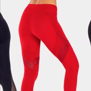 Red Fabletics Powerhold Leggings